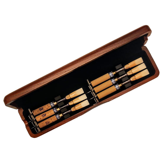 Mahogany Oboe Reed Case (6 reeds with springs)