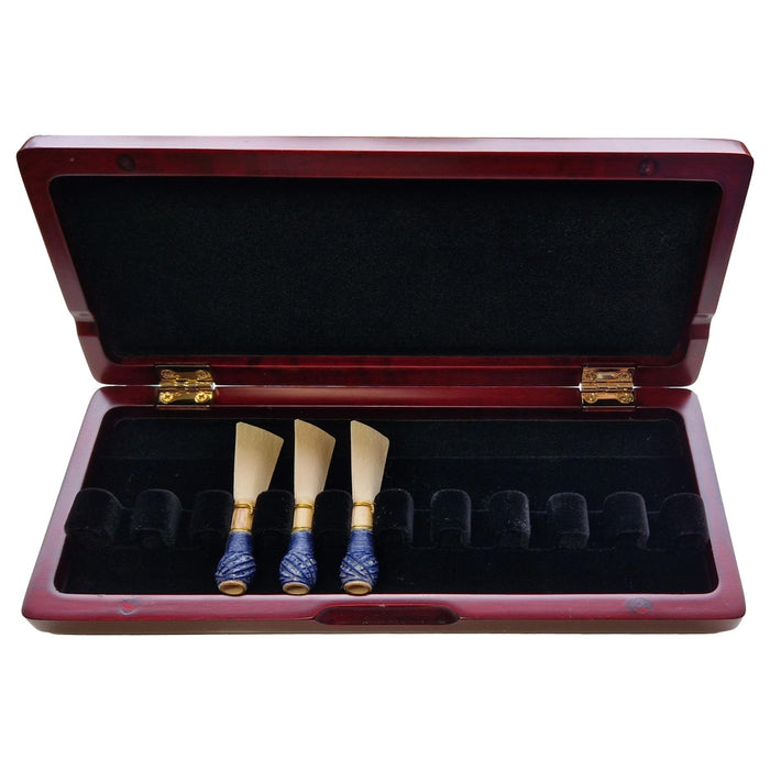 Burnt Amber Wooden Bassoon Reed Case (10 Reeds)