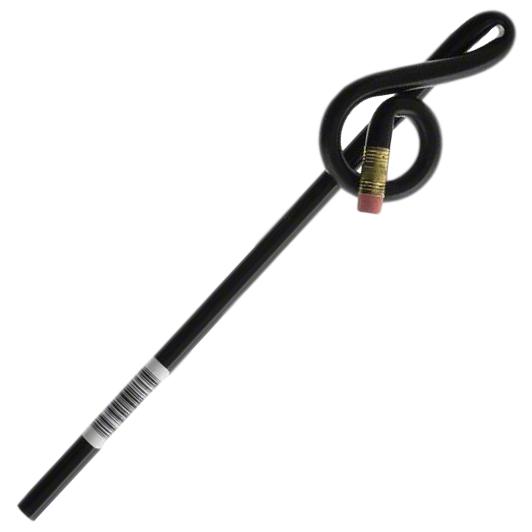 Bentcil: Treble Clef Pencil (Black)