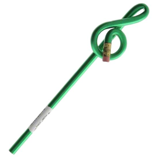 Bentcil: Treble Clef Pencil (Green)