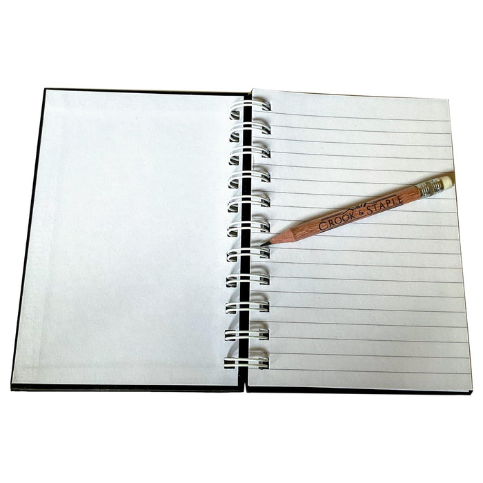 A6 Black Hardback Spiral Bound Notebook