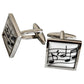 Silver-Plated Cufflinks - Wavy Music