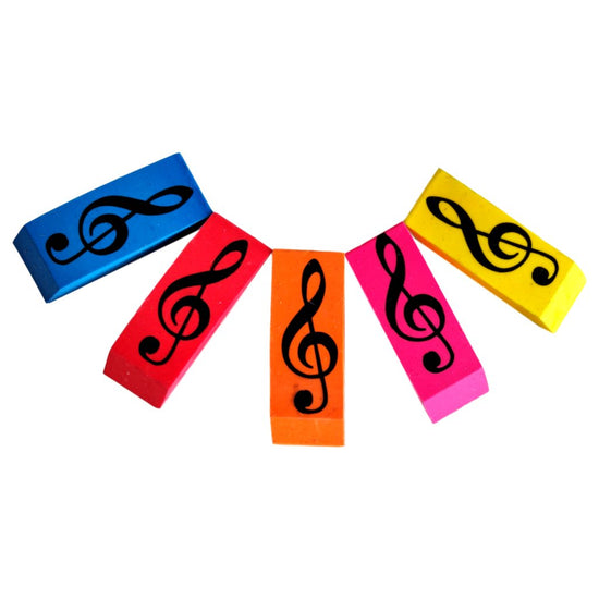 Rubber - Various Colours - Treble Clef Design