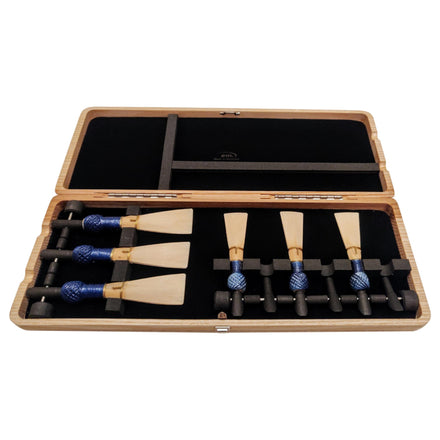 Natural Wood Bassoon and Contra Reed Case (6/3 reeds with pegs)