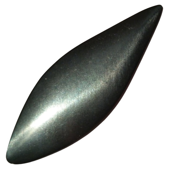Convex Bassoon Plaque, Burnished Steel - Crook and Staple
