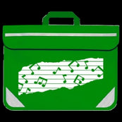 Mapac Music Bag Duo - Music Notes - Emerald Green
