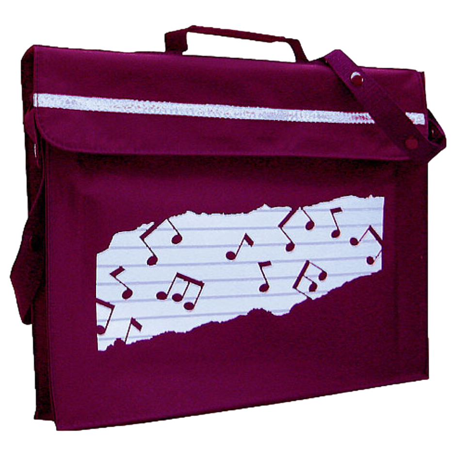 Music Bag with Shoulder Strap (Maroon) — Crook and Staple