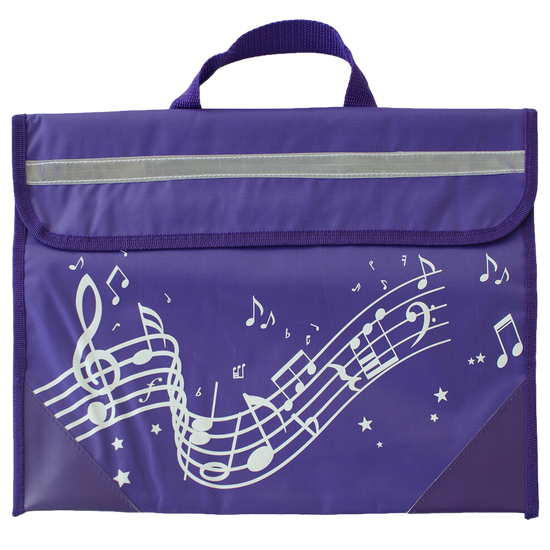 Musicwear: Wavy Stave Music Bag - Purple